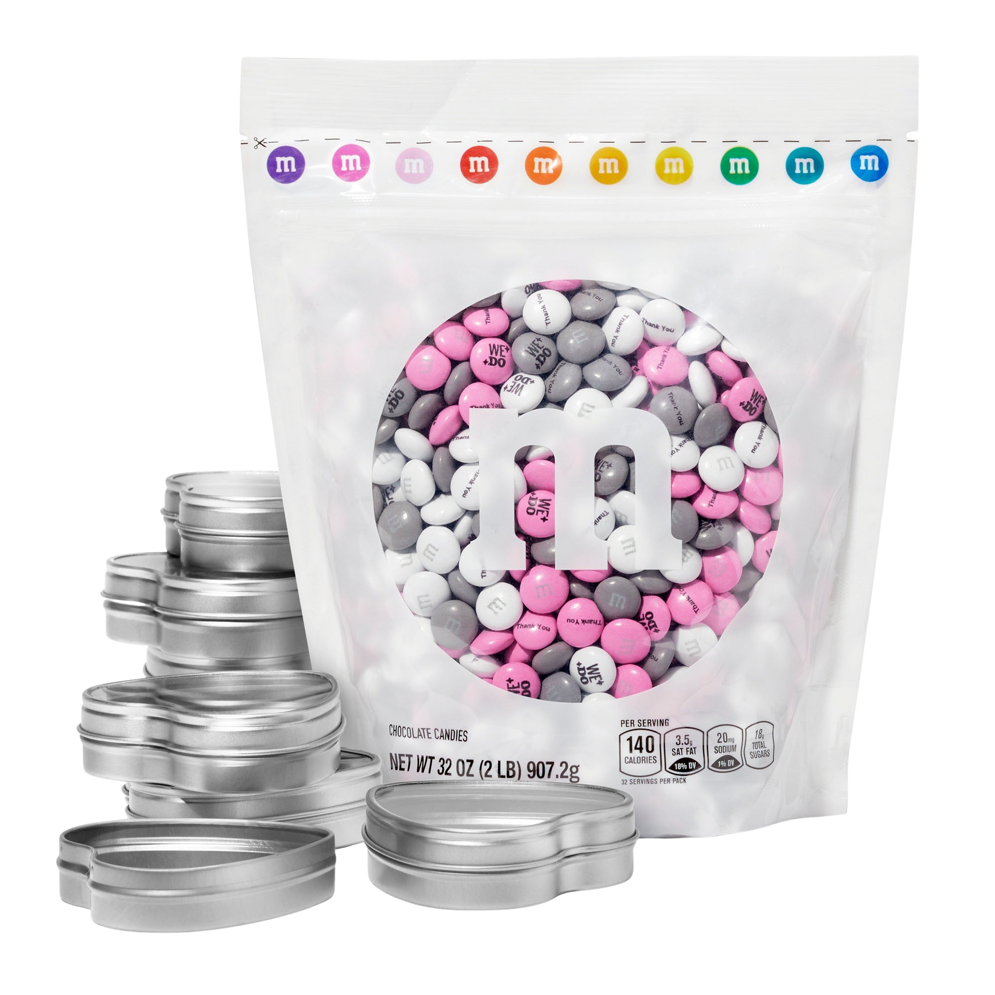 DIY silver heart party favor kit 0