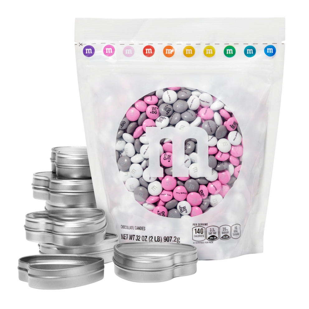 DIY silver heart party favor kit 0