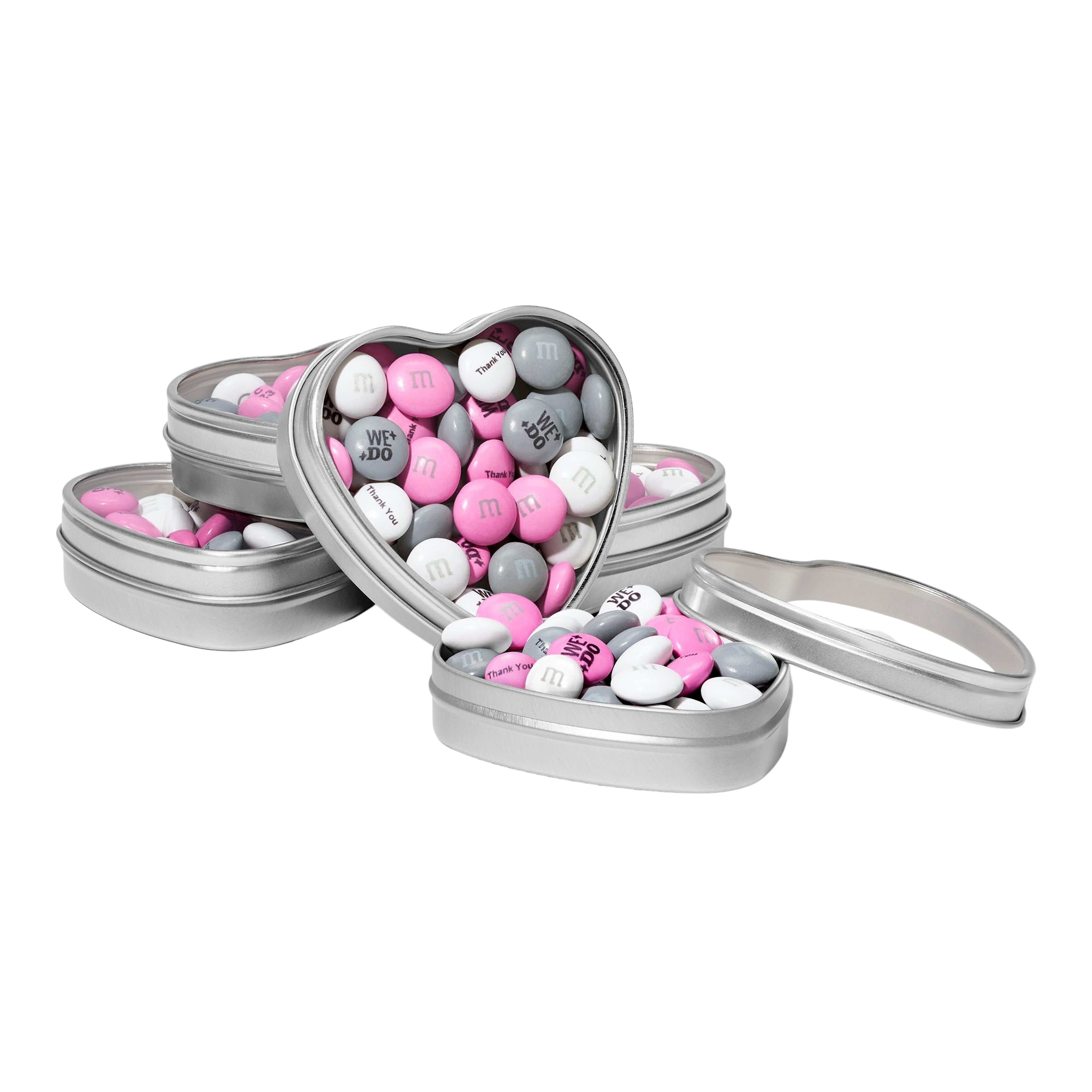 DIY silver heart party favor kit 1