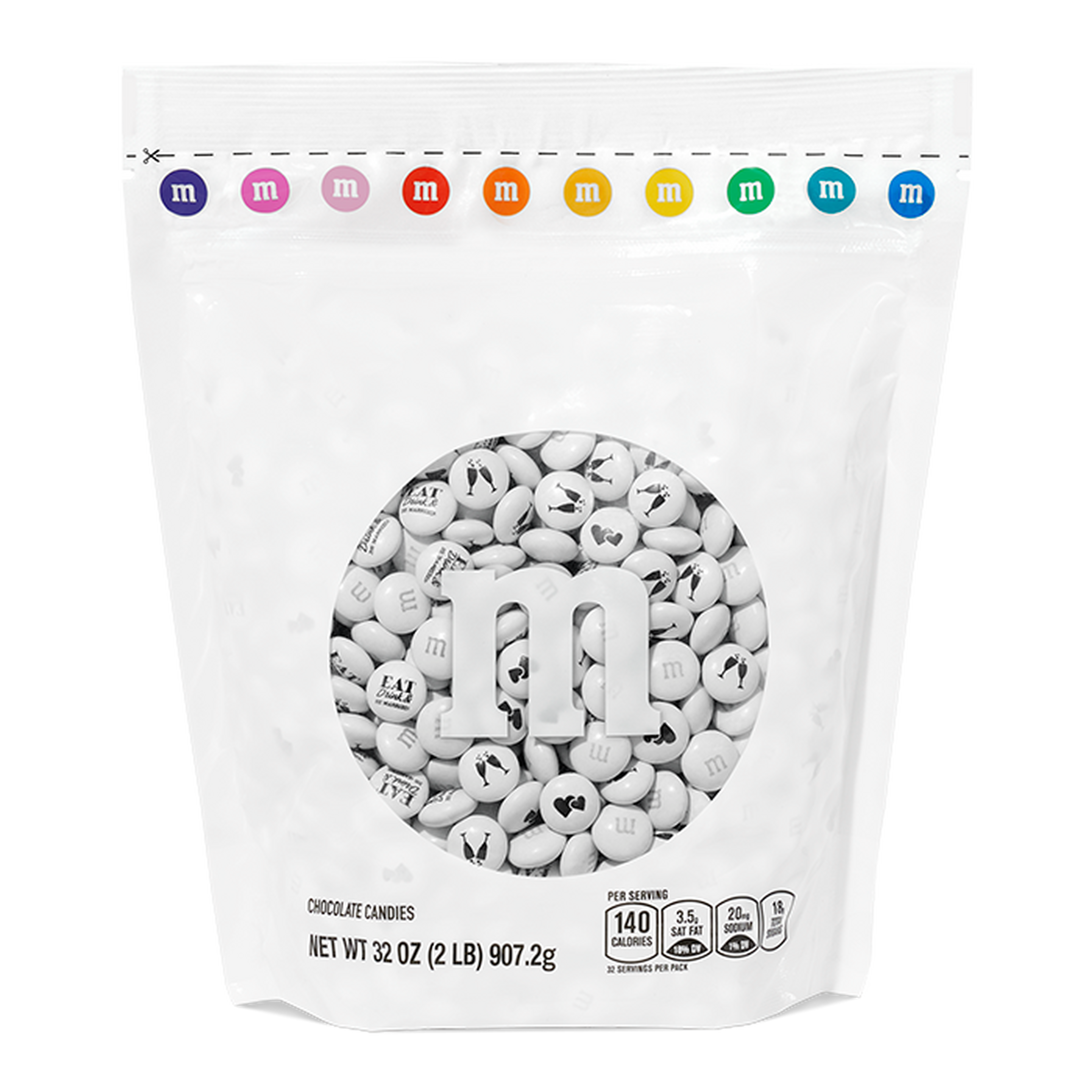 Custom M&Ms Promotional Candy Bags with Personalized Logo Headers