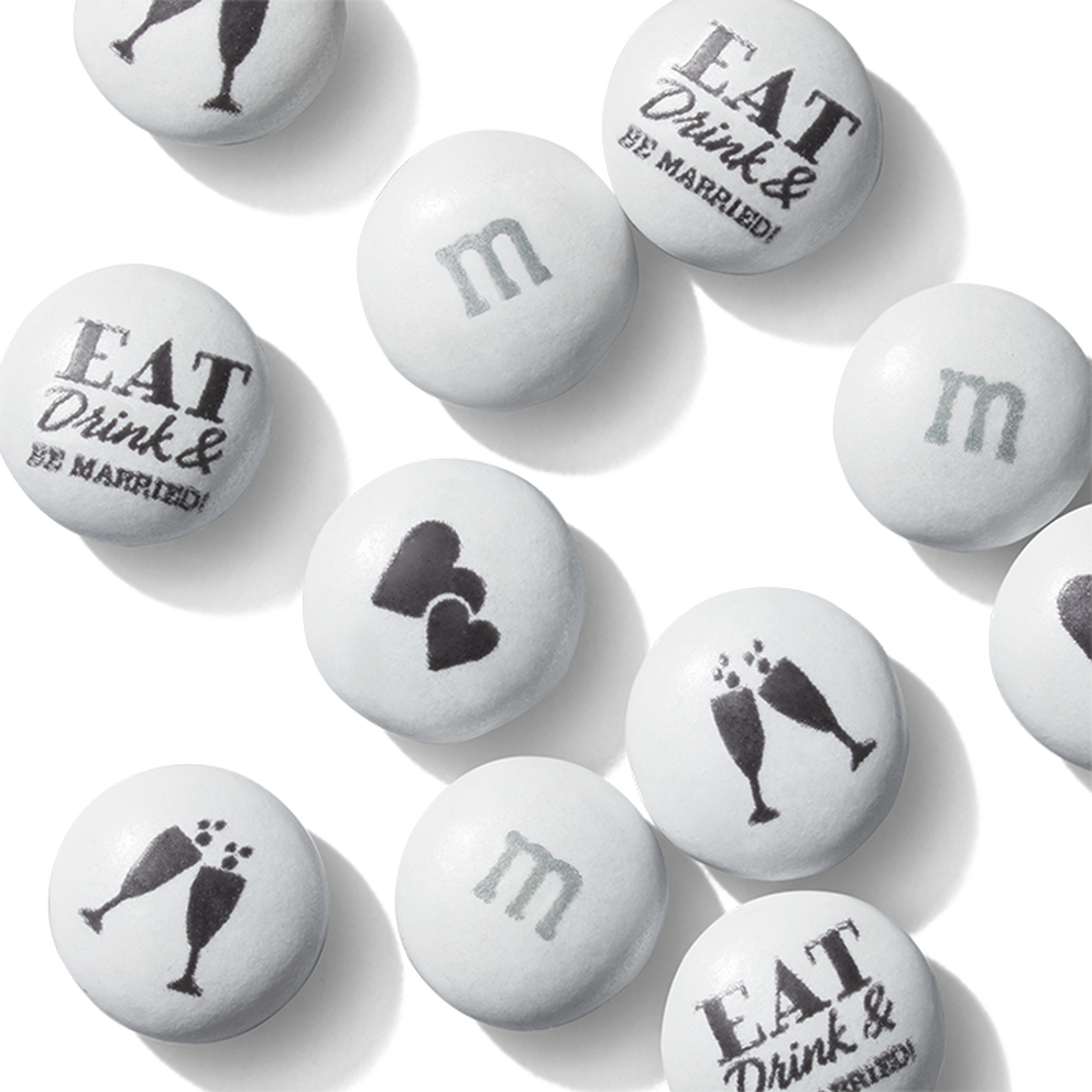  M&M'S Wedding Themed Milk Chocolate Candy - 5lbs Assorted  Pre-designed Just Married, I Do Wedding Decoration White Wedding M&M'S  Candy : Grocery & Gourmet Food