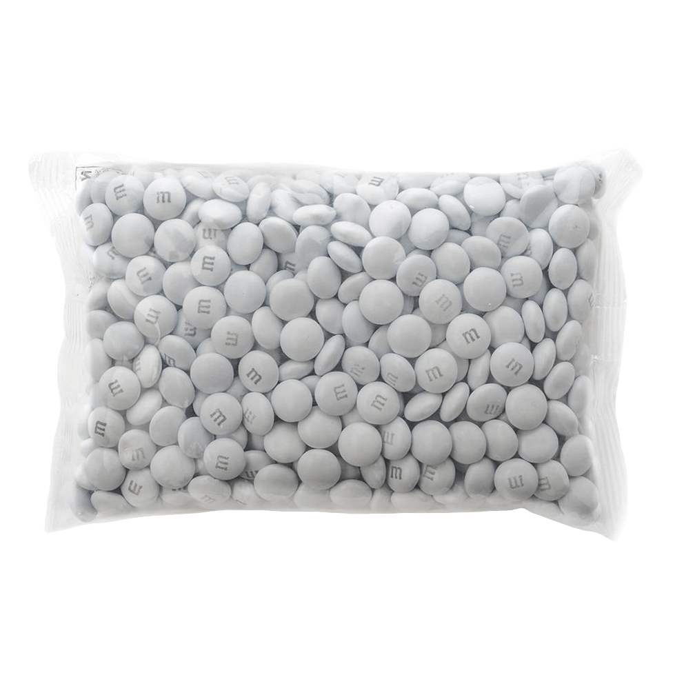 white m&m bag