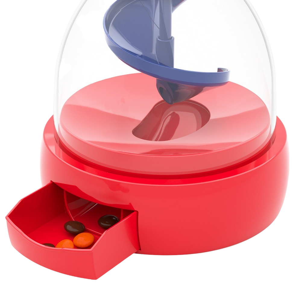 M & M PLASTIC CANDY DISPENSER FOR ALL CANDY LOVERS - Red
