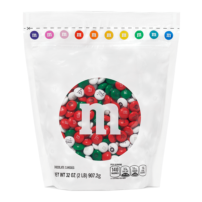 M&M'S Peanut Butter Milk Chocolate Christmas Candy, Party Size, 34 oz  Resealable Bulk Candy Bag