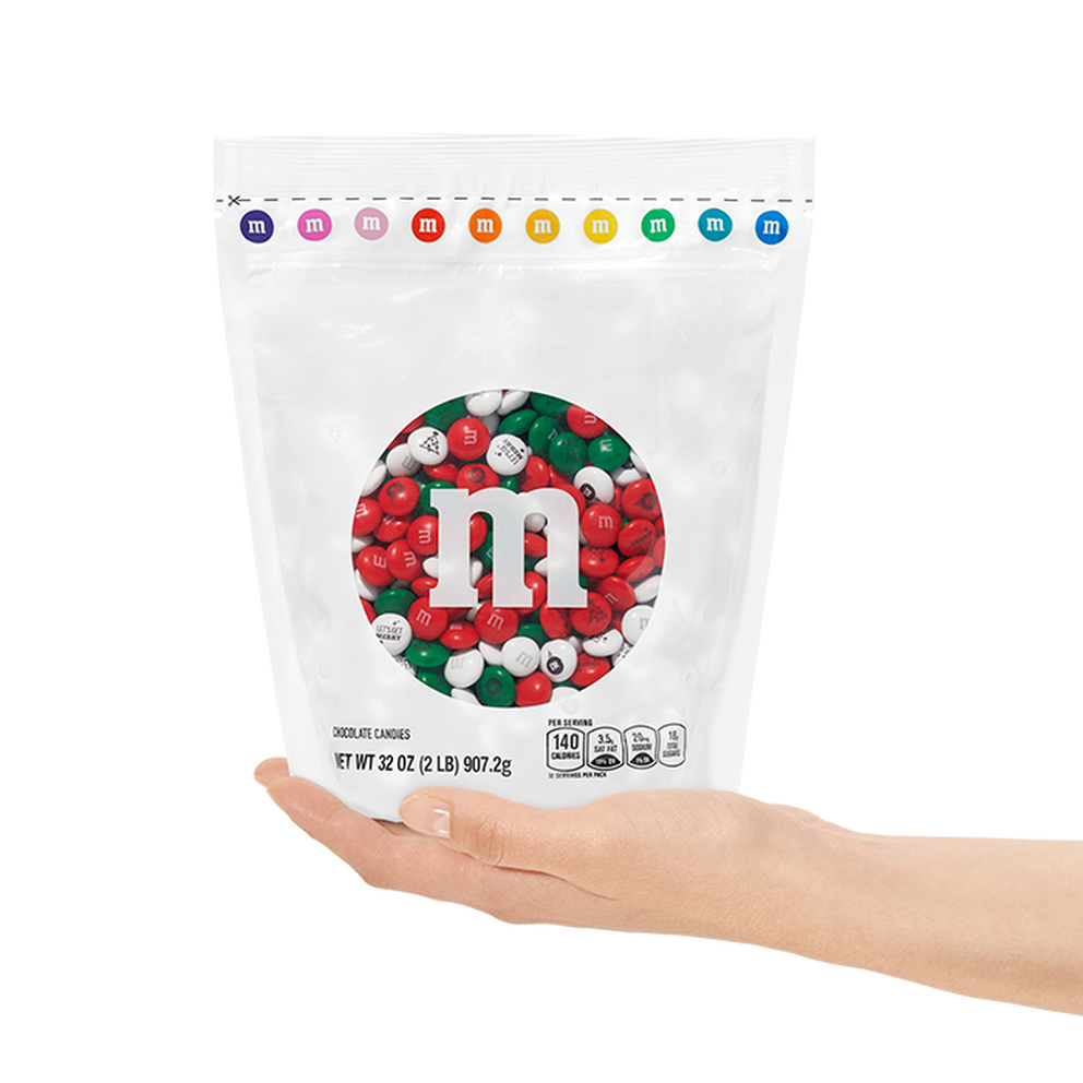 M&M'S Peanut Butter Milk Chocolate Christmas Candy, Party Size, 34 oz  Resealable Bulk Candy Bag