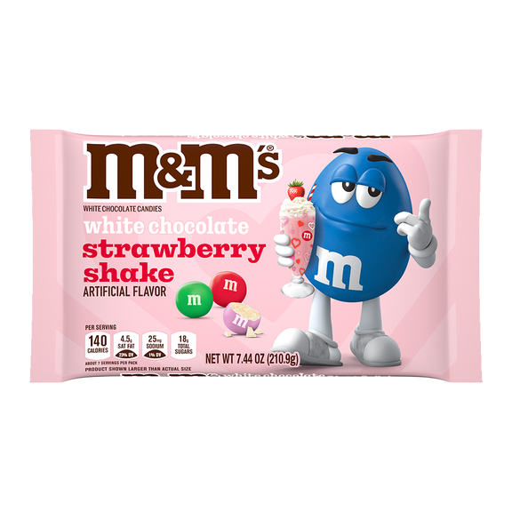 M&M'S White Chocolate Strawberry Shake Candy, 7.44oz bag 0