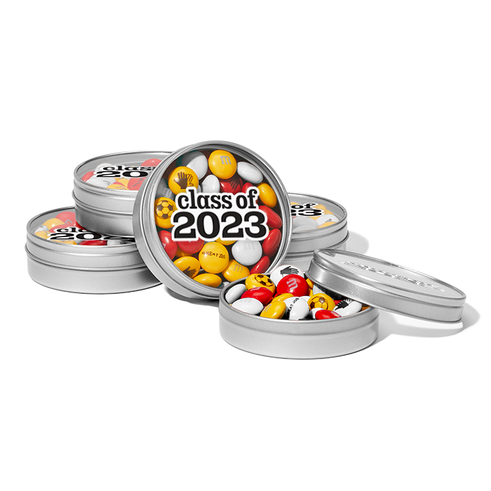 M&M'S Class of 2023 Milk Chocolate Candies, 5 Pounds of White Bulk Candy  With Printed Graduation Themed Images, Resealable Pack for Parties, Grad