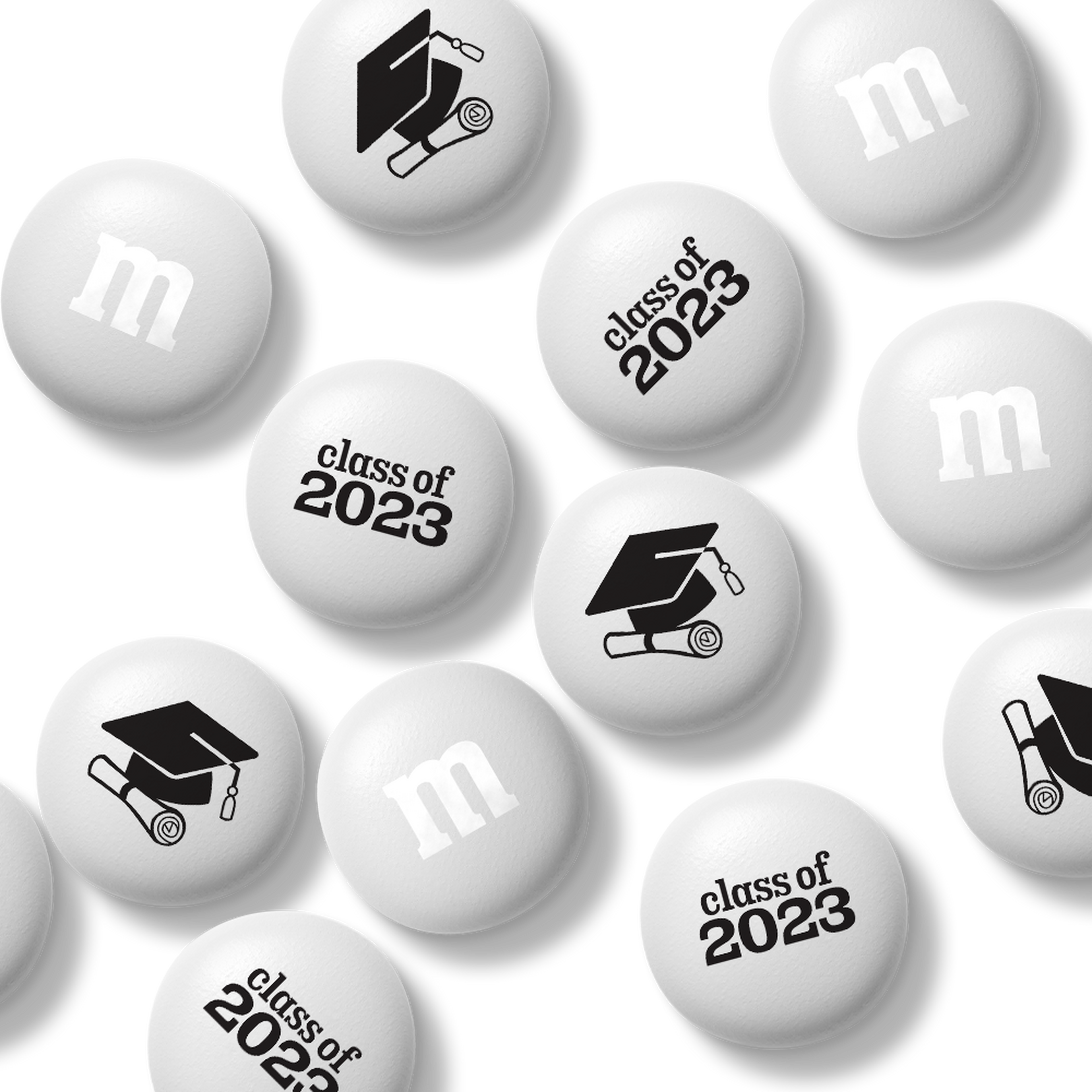 Graduation - Milk Chocolate School Initials with M&M's