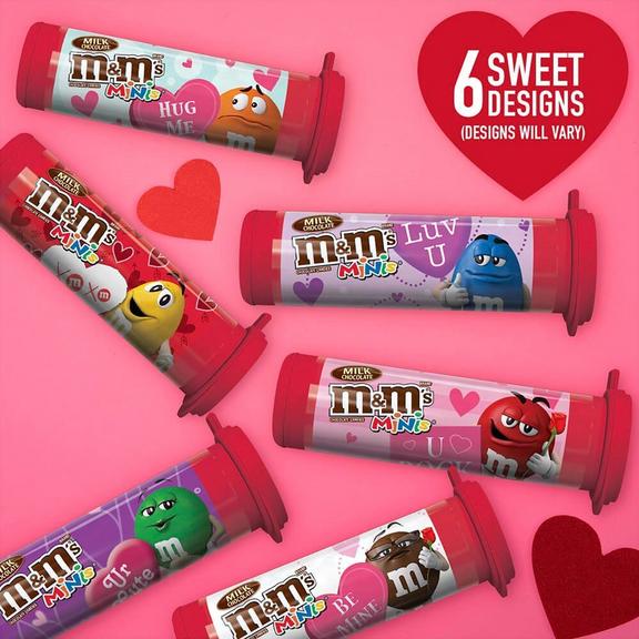 Valentine Mini M&M'S Candy Tubes 1