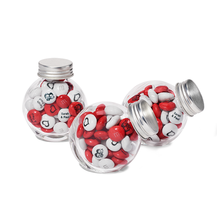 confezione di confetti sfusi 1,5 kg + 30 mini barattoli in vetro da riempire 1