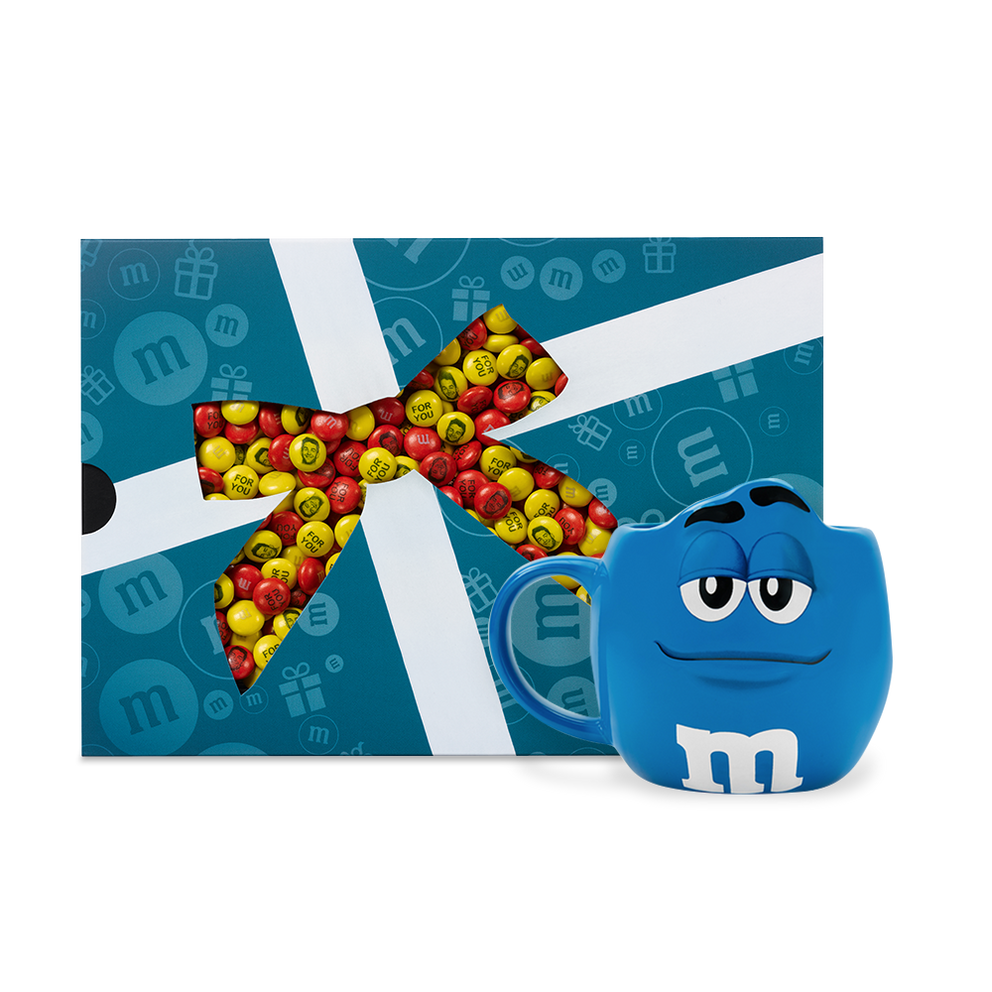 400 g Ribbon Gift Box + Blue XL M&M'S Mug 0