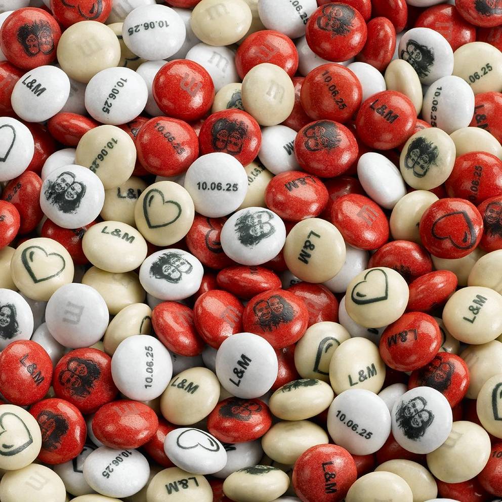 confezione di confetti sfusi 1,5 kg + 40 cuori da riempire 5