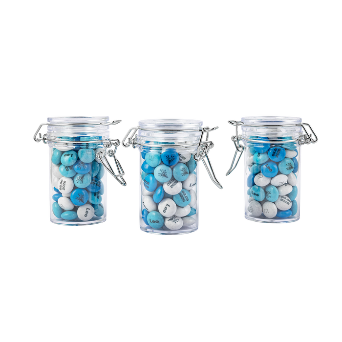 confezione di confetti sfusi 1,5 kg + 30 barattoli in plastica da riempire 1