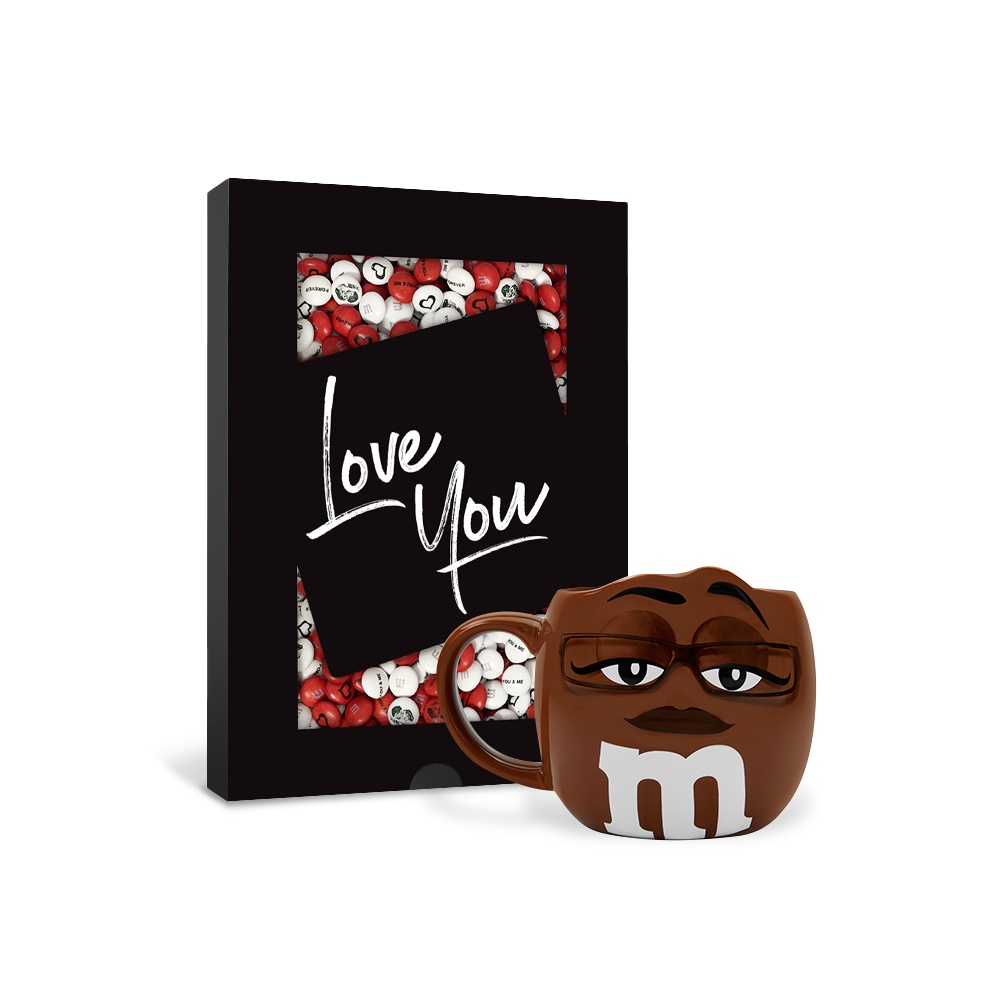 cofanetto love you 400 g + tazza M&M’S XL marrone 0