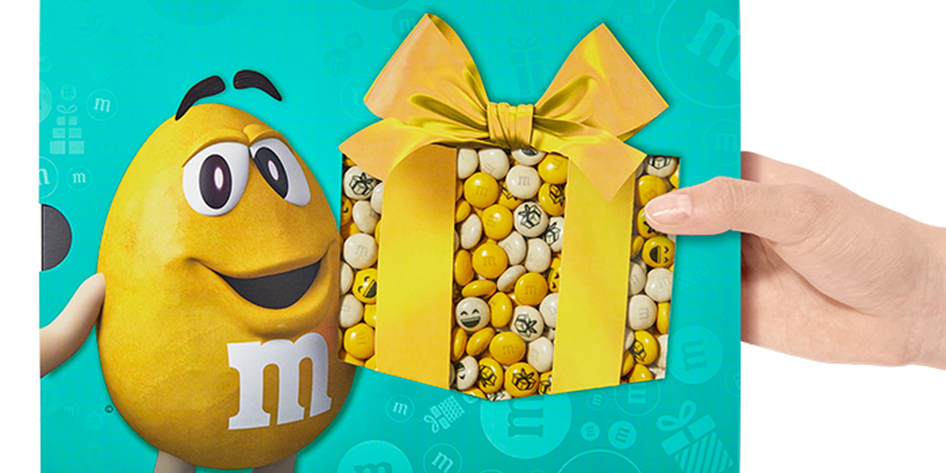 Illustratie van een zak M&M'S