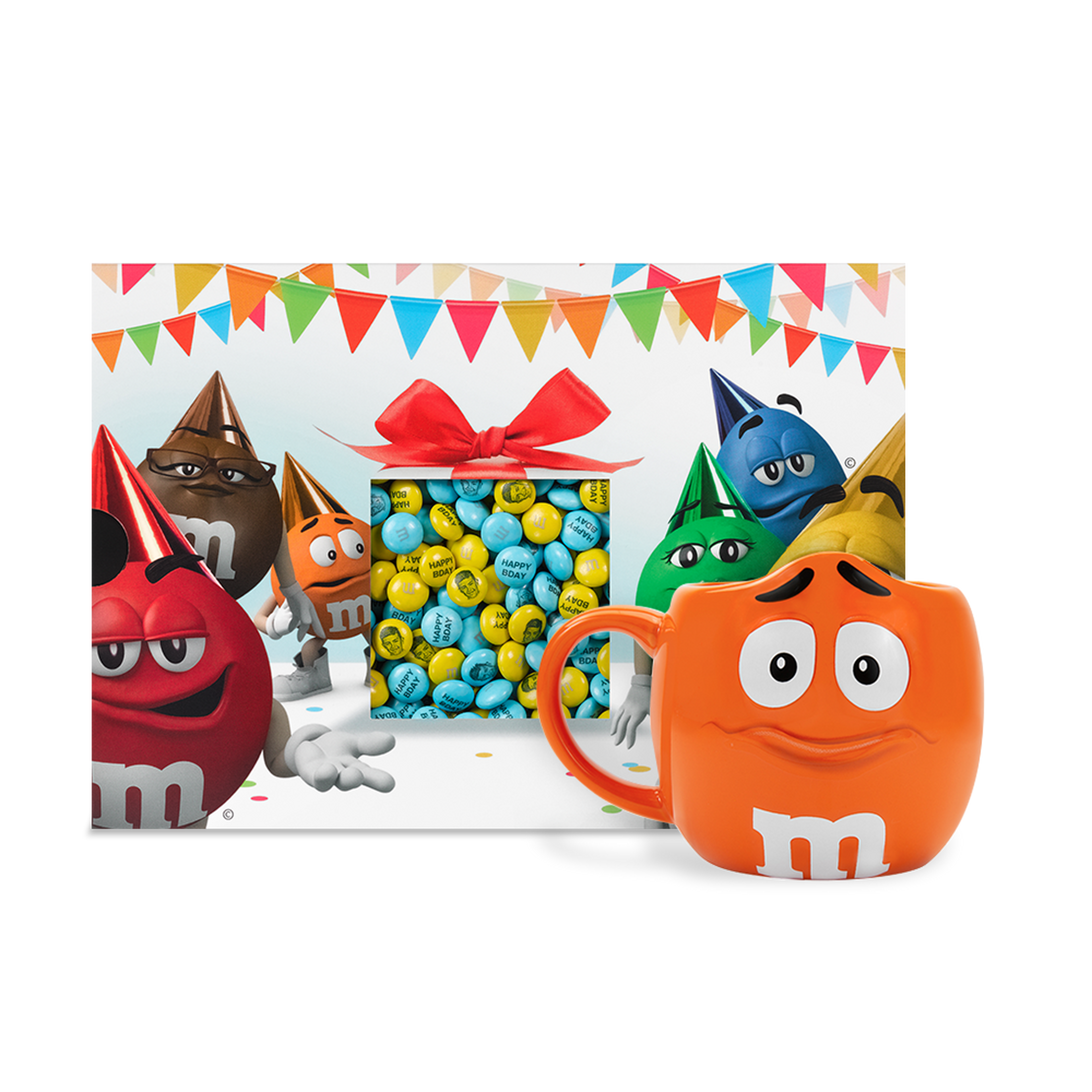 Überraschungsschatulle 400 g + Becher M&M'S XL Orange 0