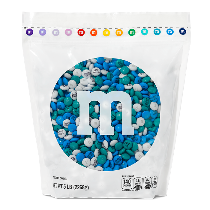 M&M's Milk Chocolate Green Candy - 2lbs of Bulk Candy in Resealable Pack for Graduation School Colors, Wedding, Candy Buffet, Birthday Parties, Candy