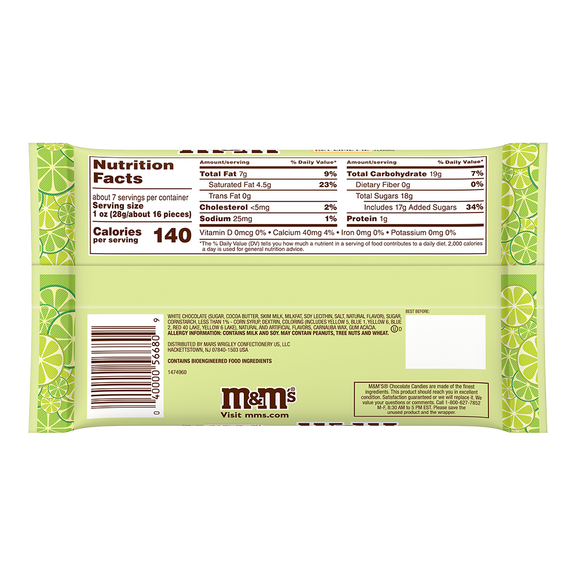 White Chocolate Key Lime Pie M&M'S Easter Candy, 7.4 oz 1