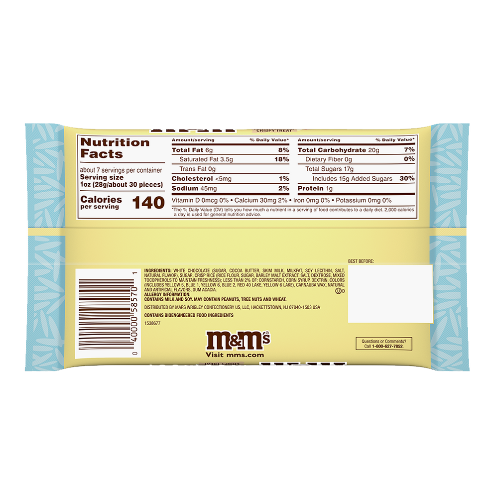 White Chocolate Marshmallow Crispy Treat Pastel Easter Candy, 7.44 oz 1