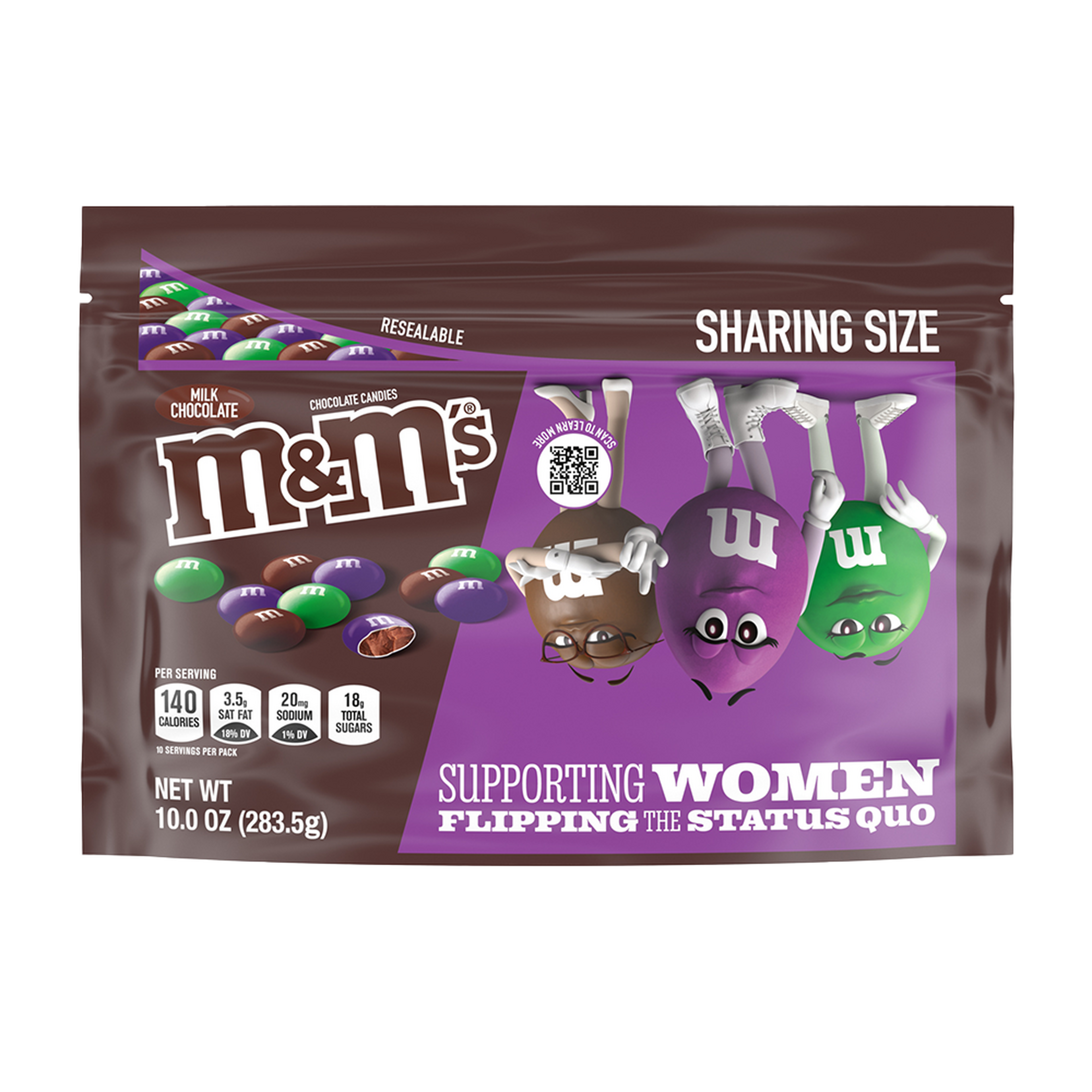 Limited Edition M&M'S Milk Chocolate Candy Featuring Purple, 10 oz 0
