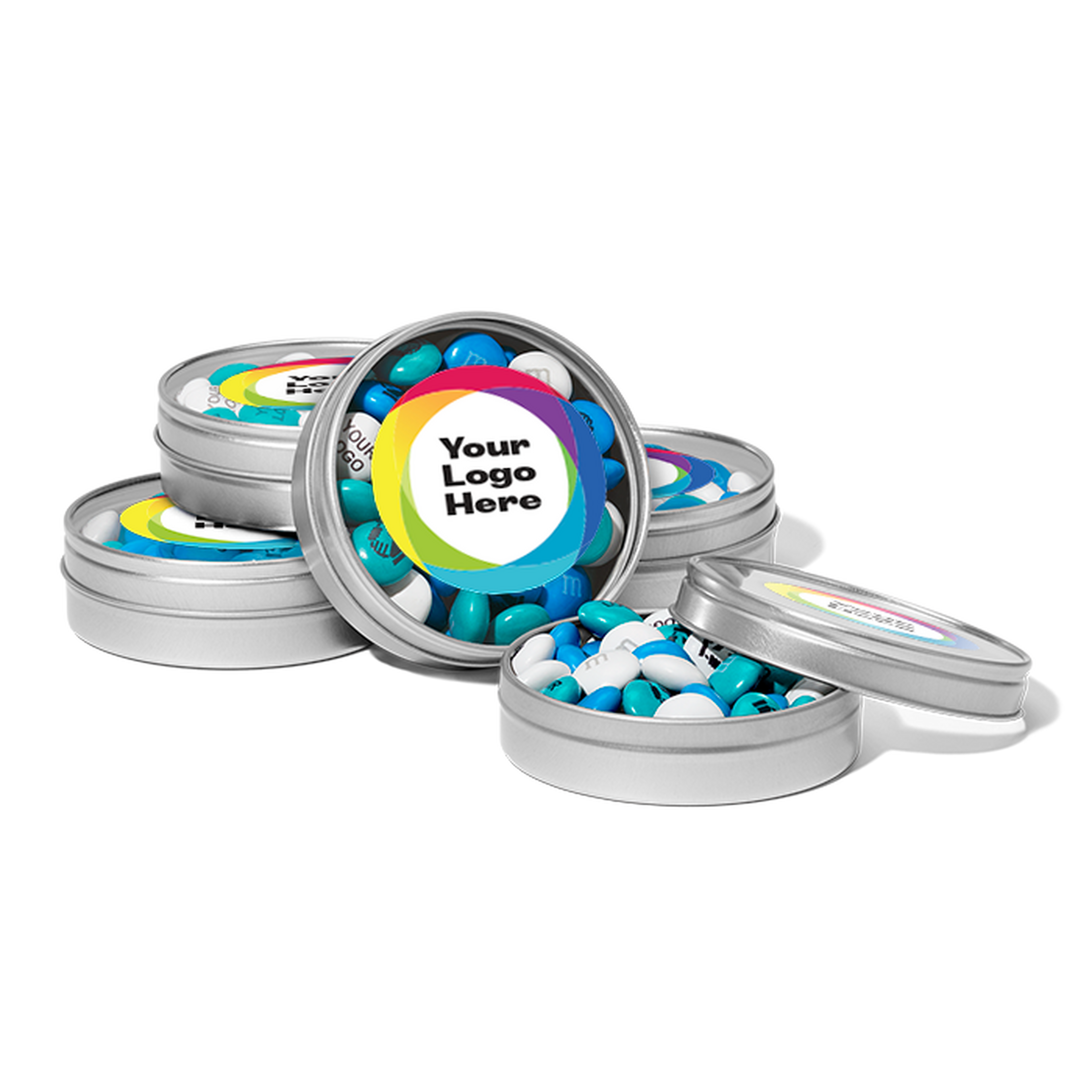 silver corporate favors with customized logo 0