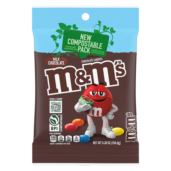 M&M’S Milk Chocolate Candy Compostable Pack 0
