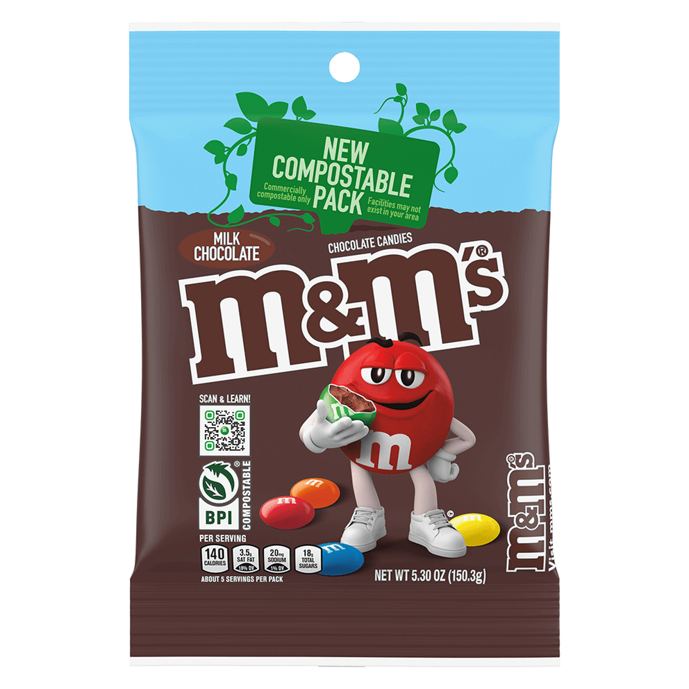 M&M’S Milk Chocolate Candy Compostable Pack 0