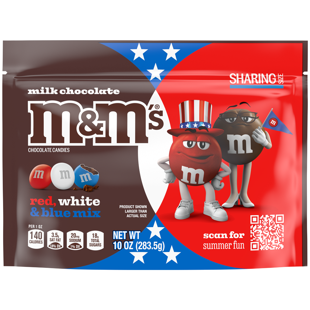 milk chocolate red, white & blue summer candy, 10oz 0