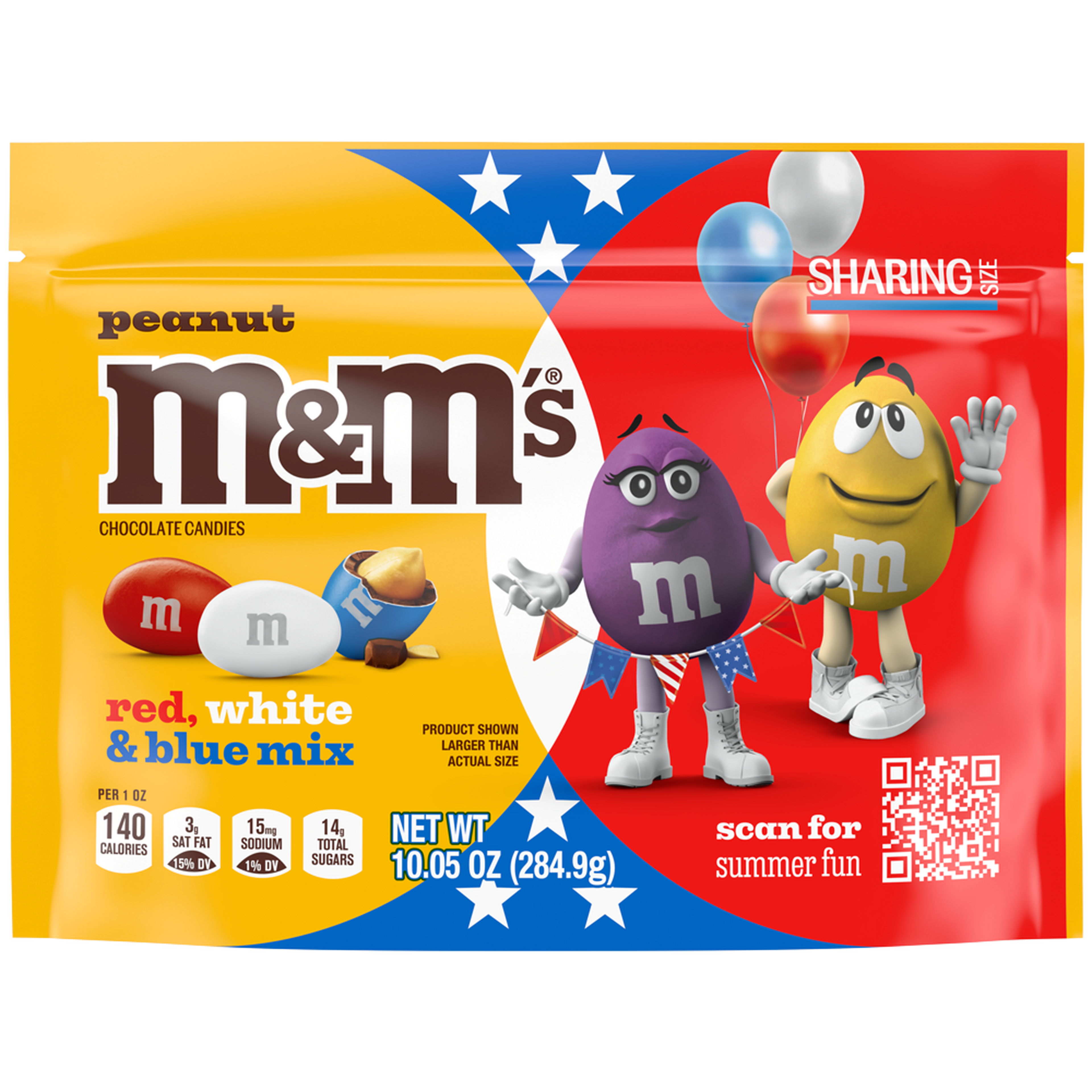 peanut red, white & blue summer candy, 10.05oz 0