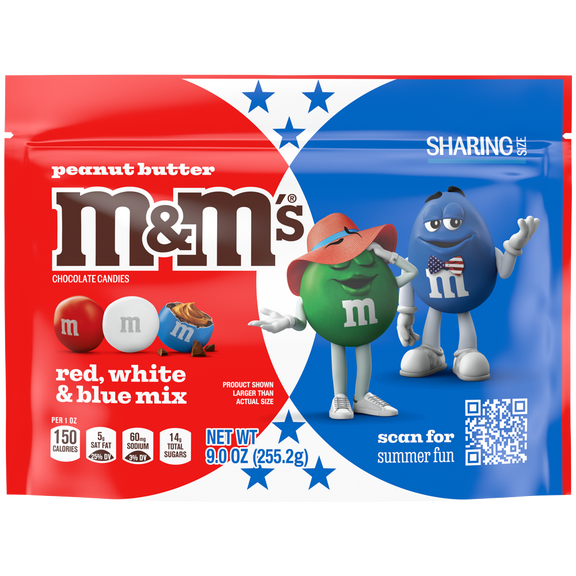 peanut butter red, white & blue summer candy, 9oz 0