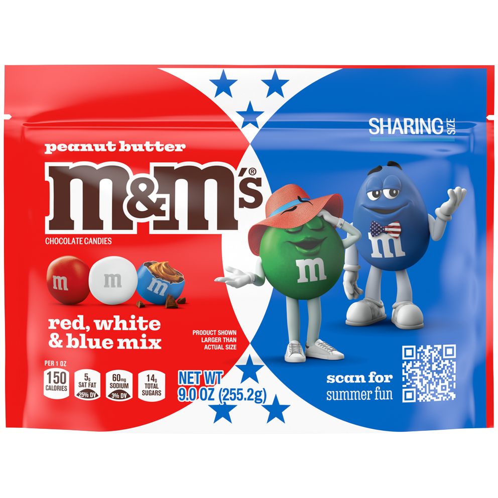 peanut butter red, white & blue summer candy, 9oz 0