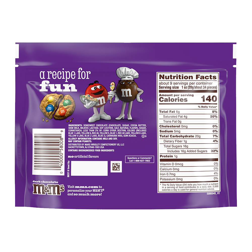 dark chocolate M&M'S, 9.4oz 1