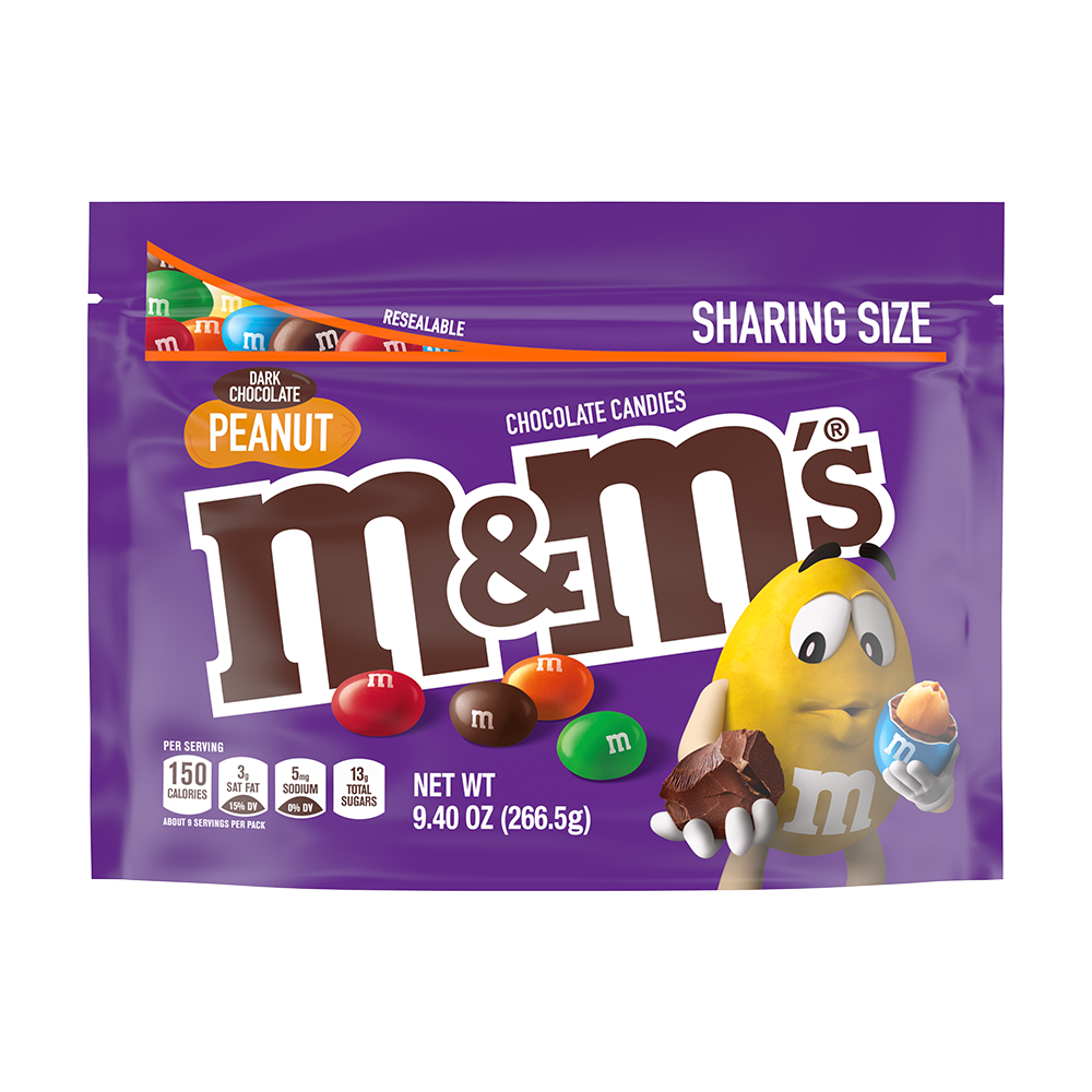 share size peanut m&m nutrition