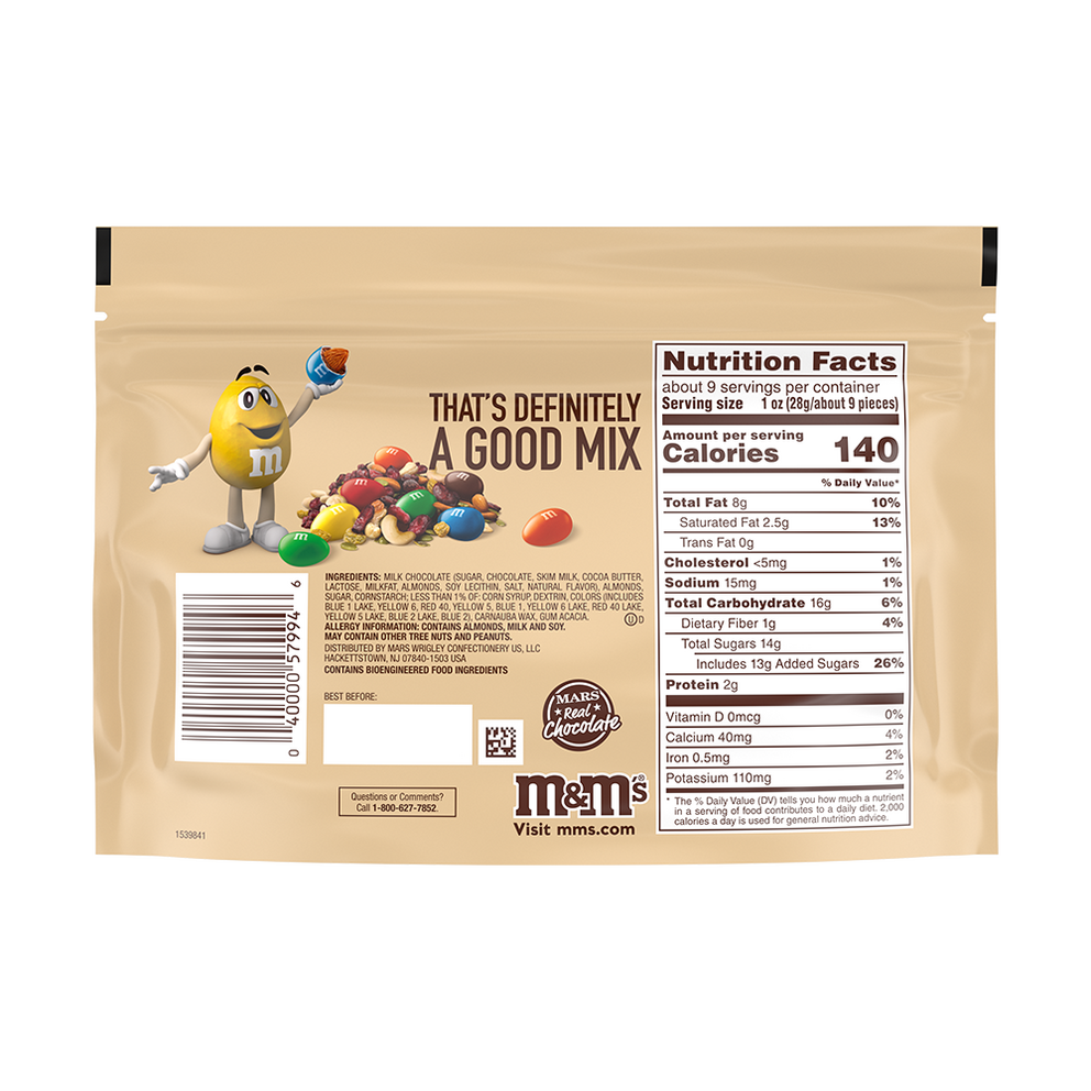 M&m's with peanuts Nutrition Facts - Eat This Much