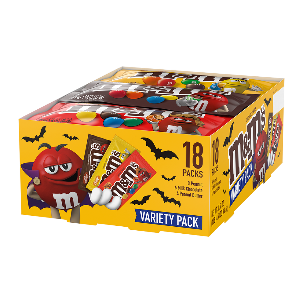 M&M'S Full Size Milk Chocolate Candy Assortment, 30.58 oz, 18 ct 0