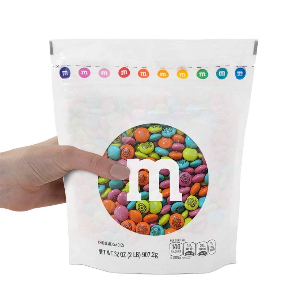 M&Ms Milk Chocolate Birthday Candy - 2lb of Bulk Candy with Printed Happy Birthday Clipart, Perfect for Birthday Gifts, Cupcakes, Party Favors, Birth