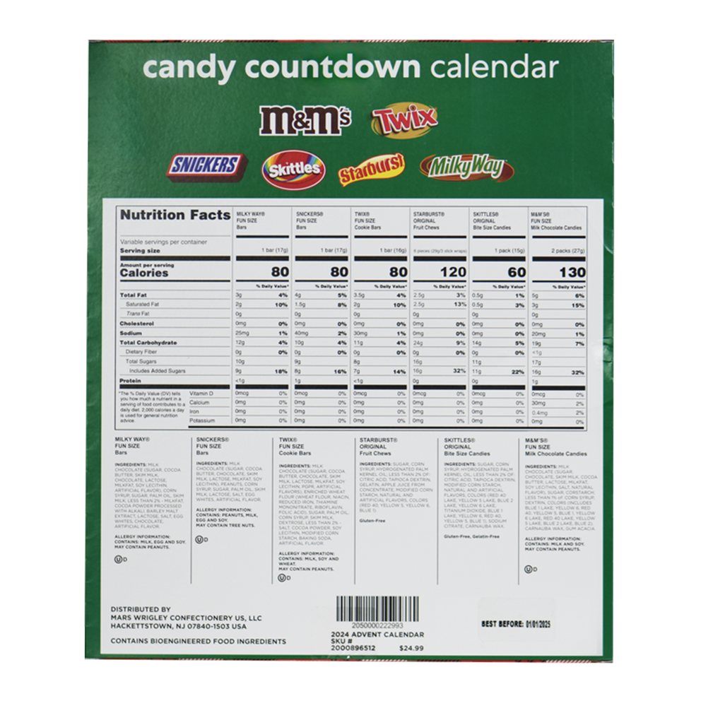 Candy Advent Calendar M&M'S M&M'S