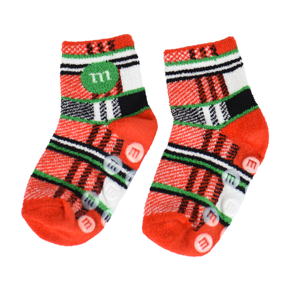 Youth Plaid Holiday Lounge Socks
