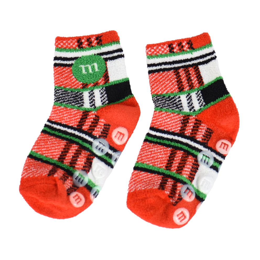 Youth Plaid Holiday Lounge Socks 0