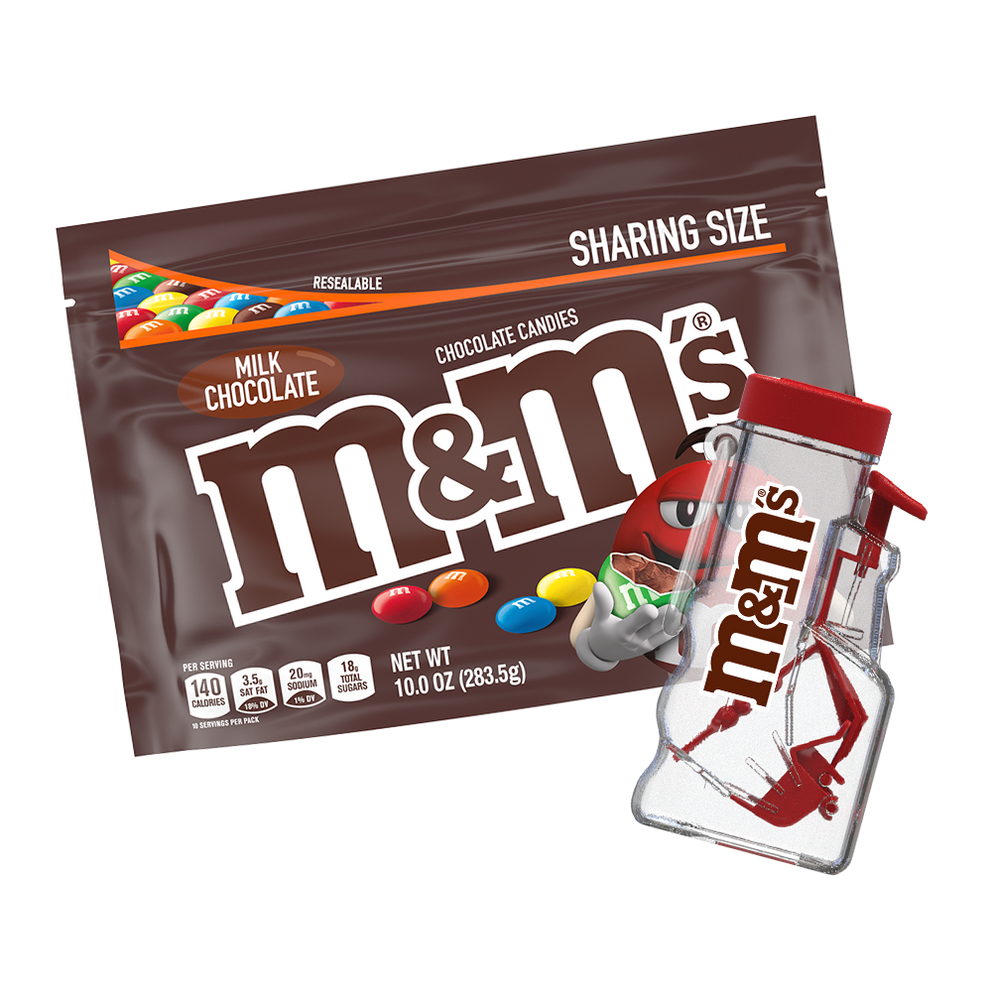 Mini Handheld Dispenser & 10oz M&M’S® Milk Chocolate Candies 0