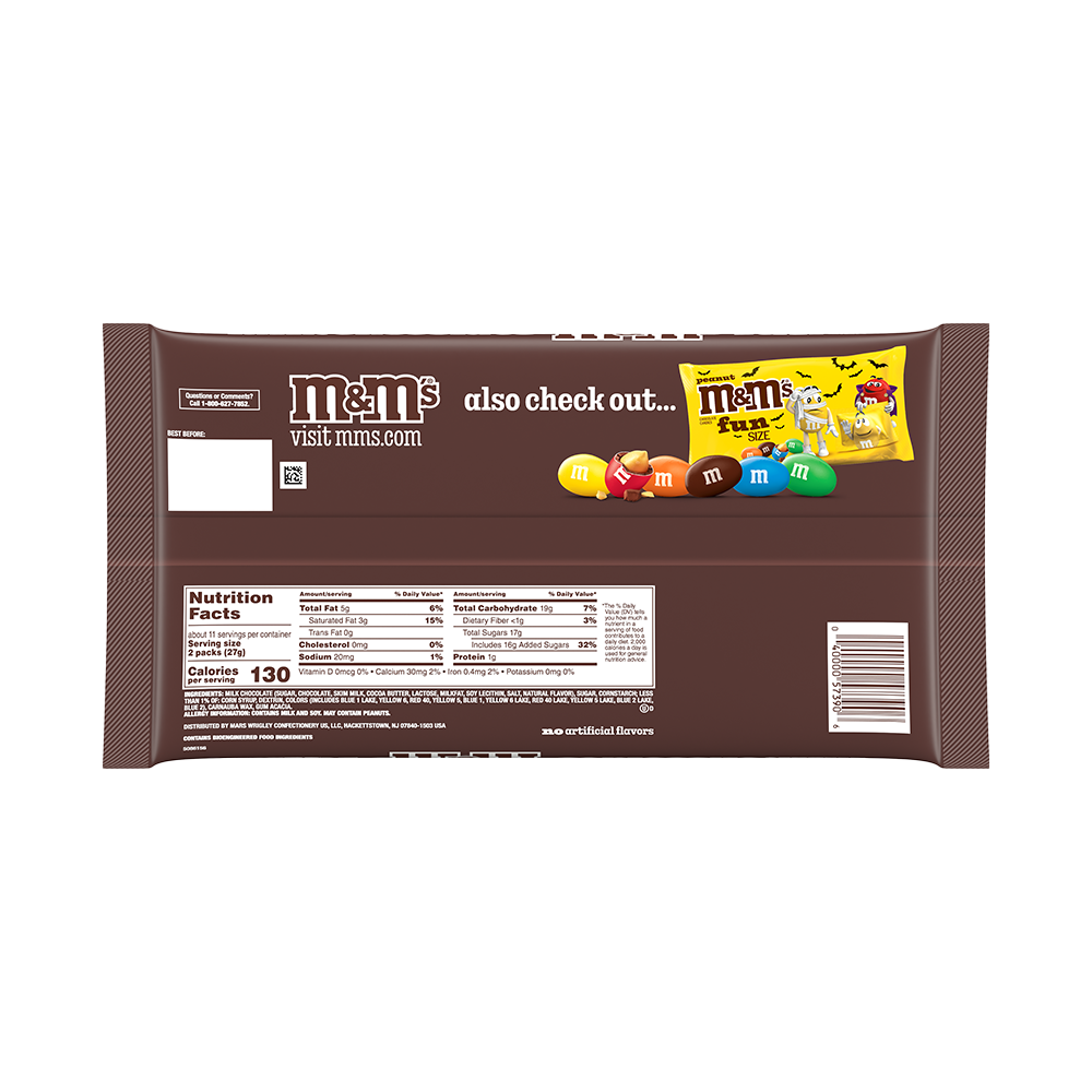M&M'S Milk Chocolate Fun Size Candy Bag, 10.53oz 1