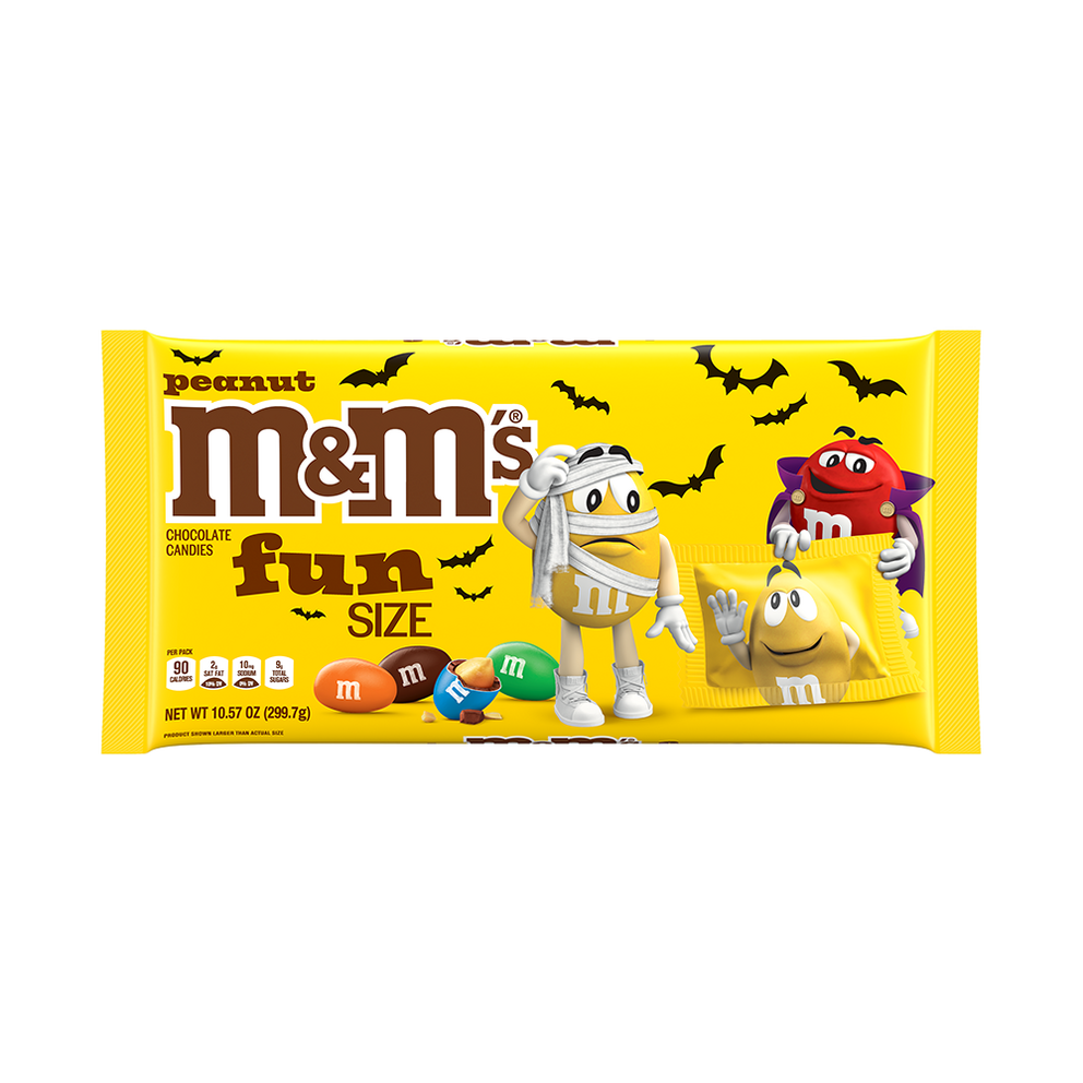 M&M'S Fun Size Peanut Milk Chocolate Candy Bag, 10.57oz 0