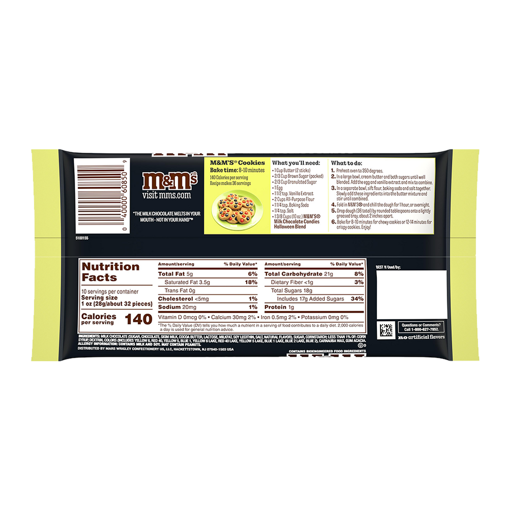 M&M'S Milk Chocolate Halloween Blend Candy, 10oz 1