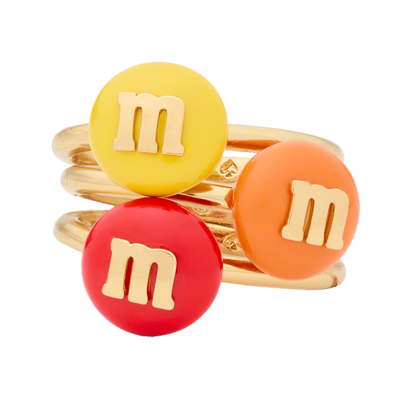 M&M'S® x Kate Spade New York stacking ring set 1