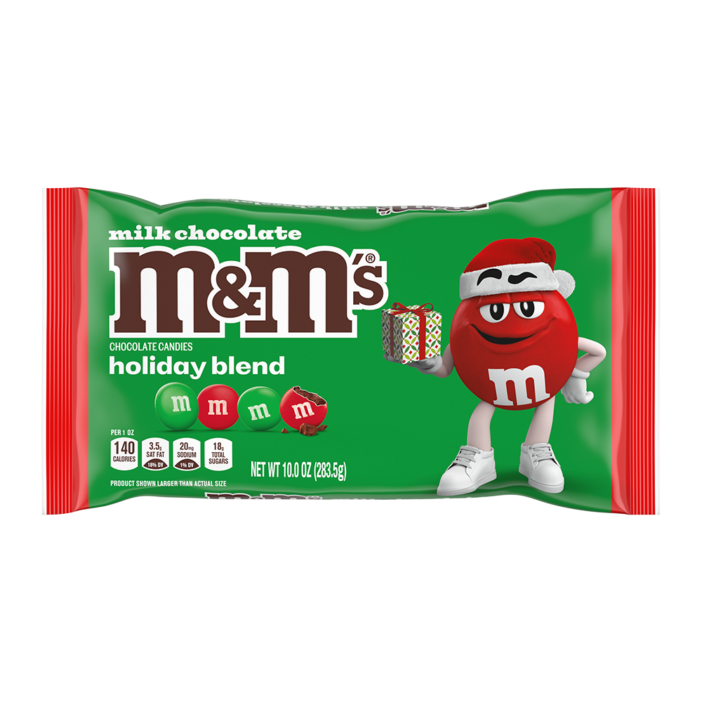 milk chocolate red & green christmas candy, 10oz 0