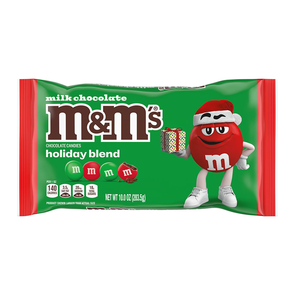 milk chocolate red & green christmas candy, 10oz 0