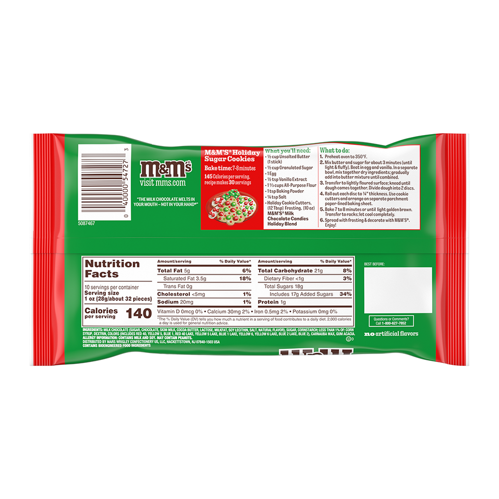 milk chocolate red & green christmas candy, 10oz 1