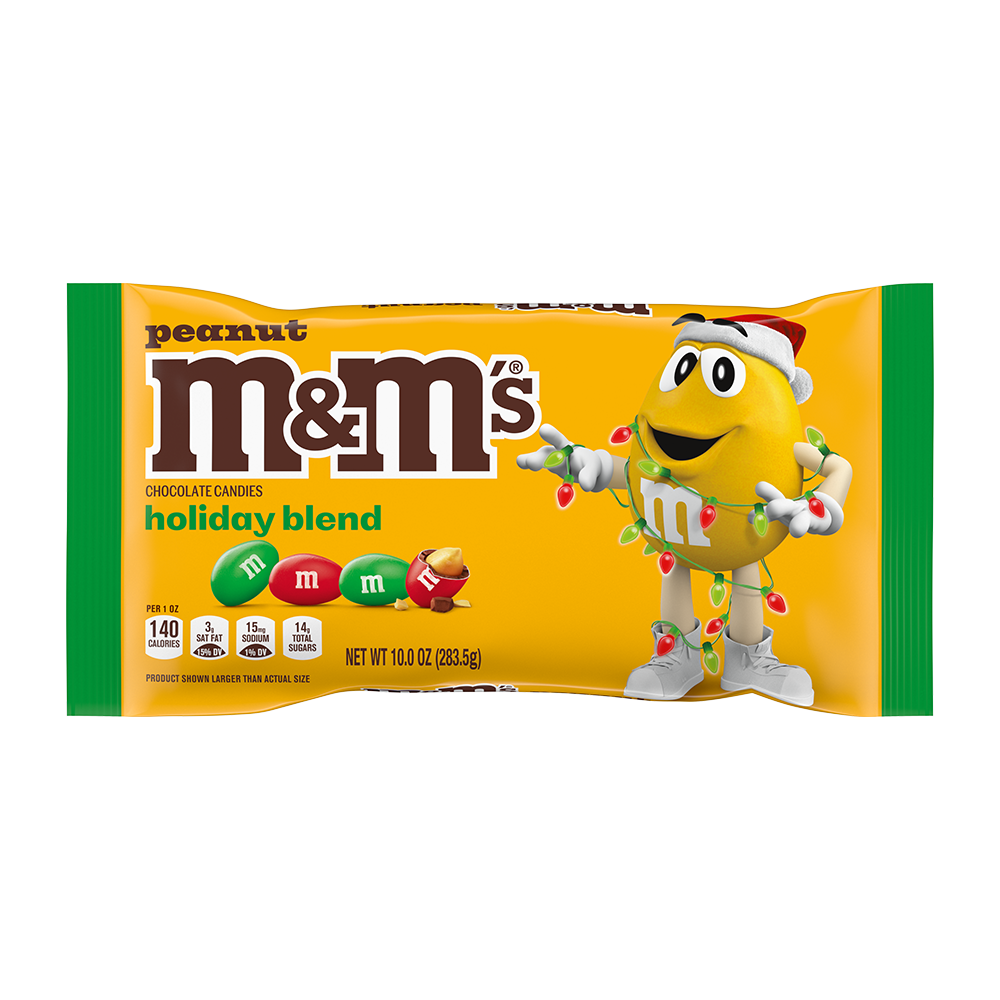 peanut milk chocolate red & green christmas candy, 10oz 0