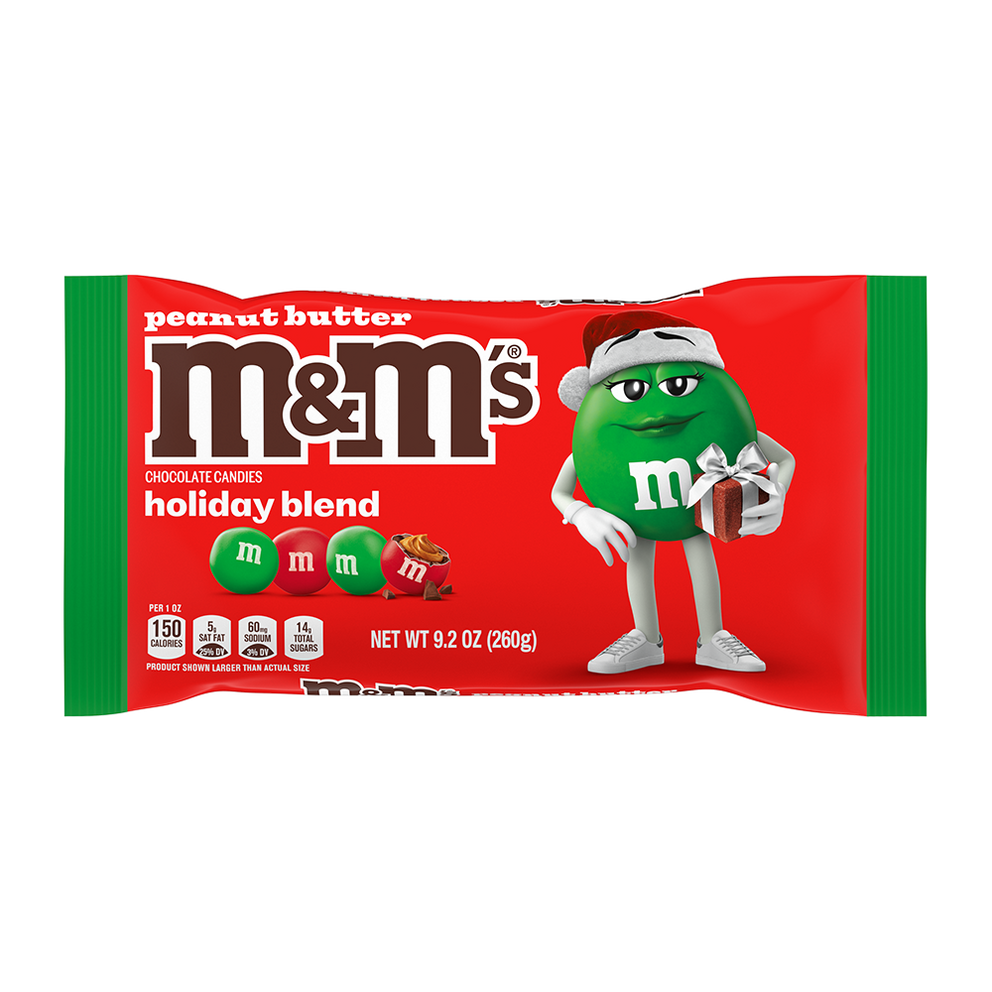 Peanut Butter Milk Chocolate Red & Green Christmas Candy, 9.2oz 0