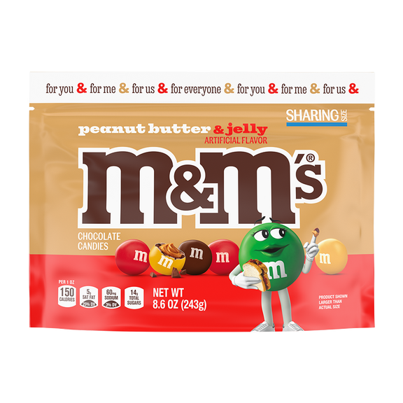 peanut butter & jelly M&M'S candy, 8.6oz 0